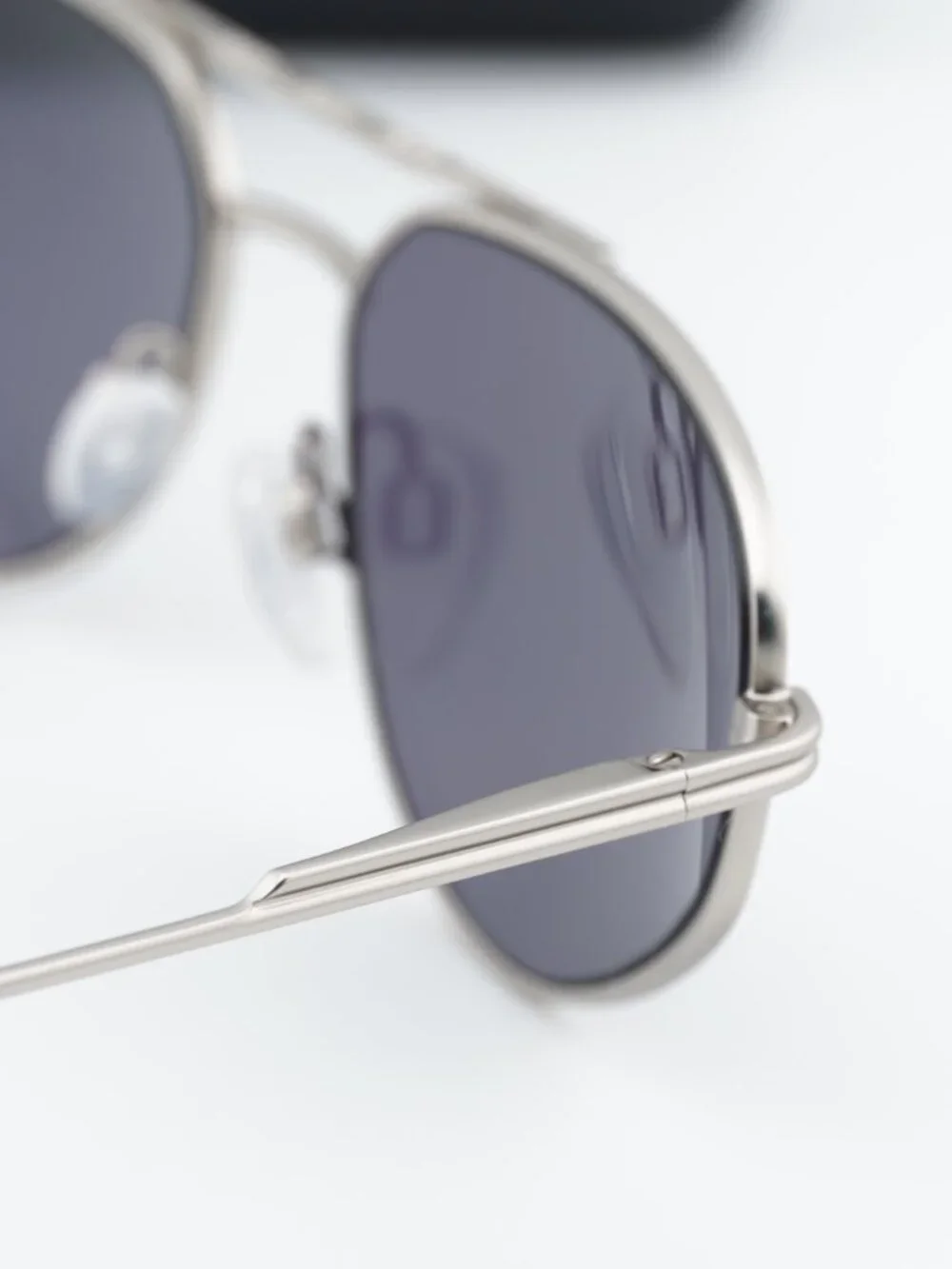 DKNY DK117S 040 Square Sunglasses - Satin Silver/Grey